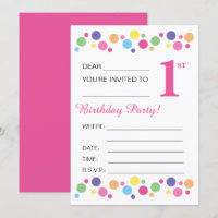 illusima Circles, Pink Back, 1st Birthday Party
