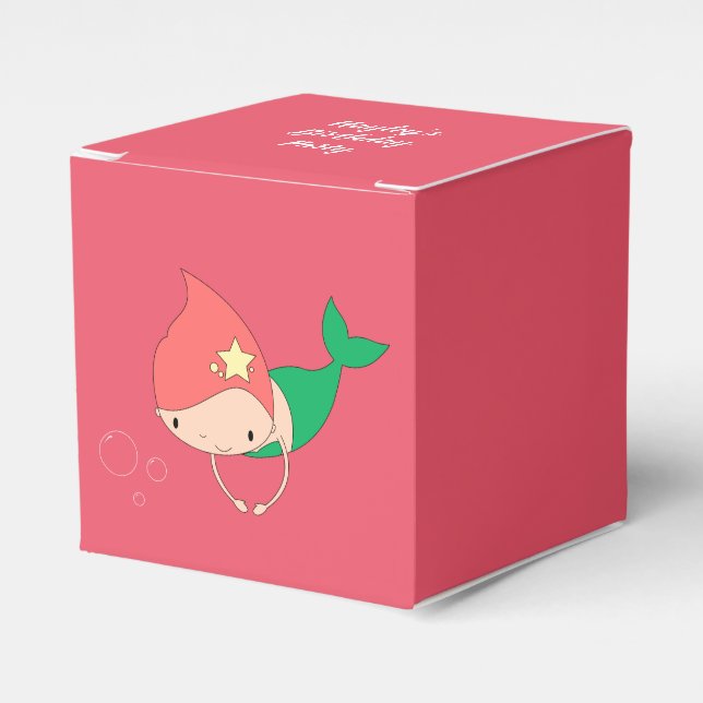 illusima Cotton Candy Mermaid Favor Box (Front Side)
