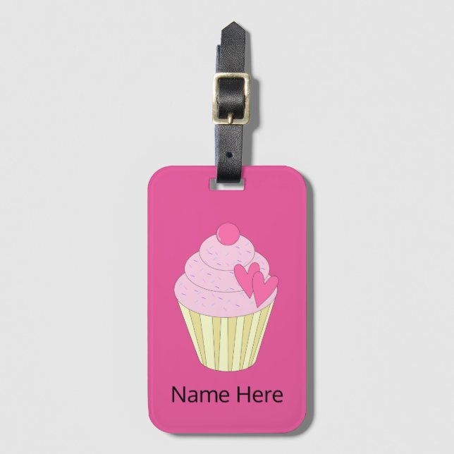 illusima Cupcake Luggage Luggage Tag (Front Vertical)