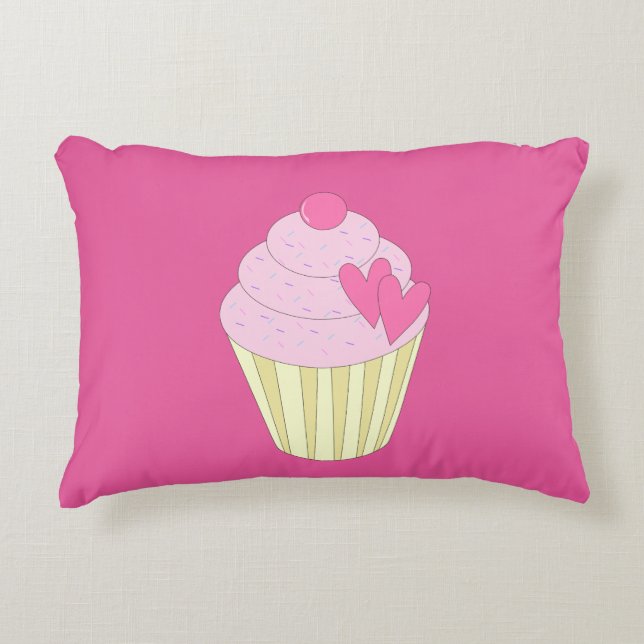 illusima Decorated Cupcake Decorative Pillow (Front)