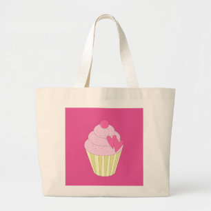 illusima Decorated Cupcake Large Tote Bag