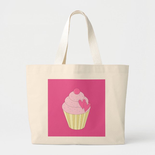 illusima Decorated Cupcake Large Tote Bag (Front)