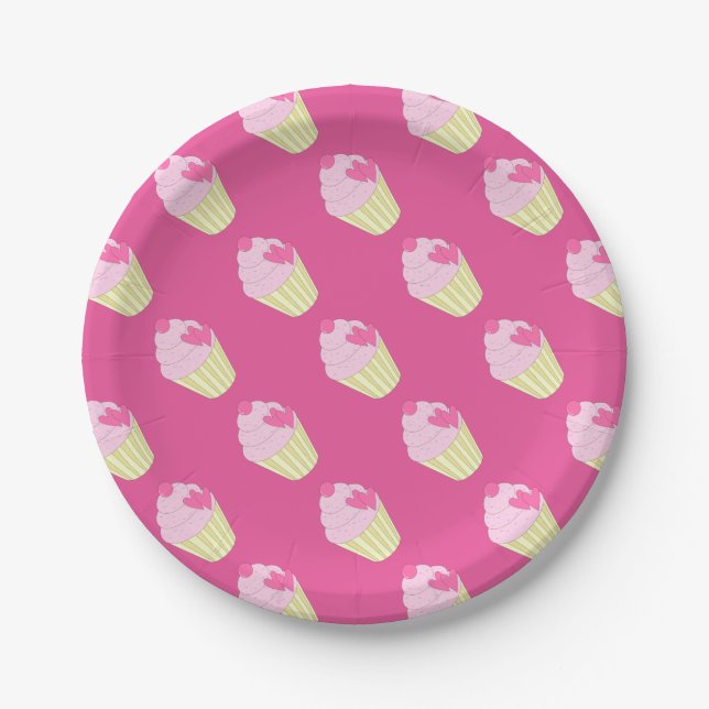 illusima Decorated Cupcake Paper Plate (Front)