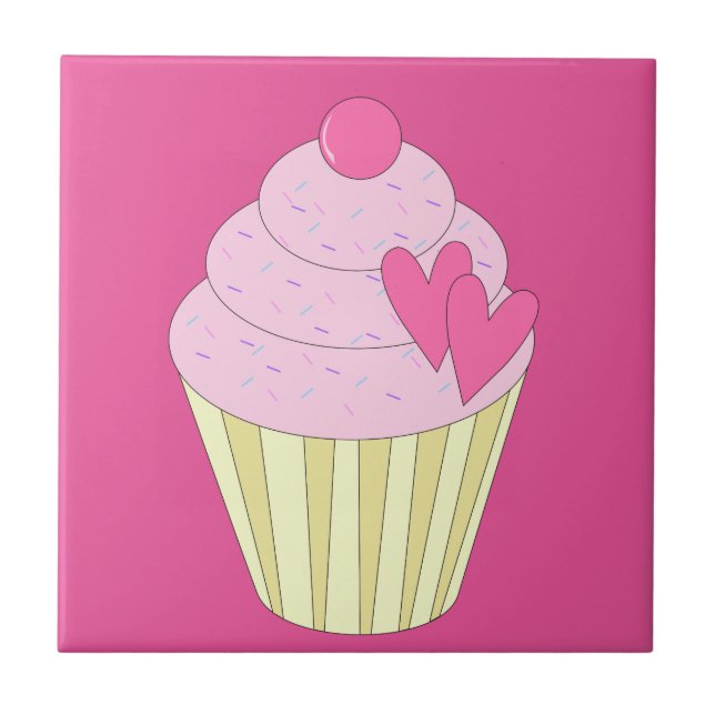 illusima Decorated Cupcake Tile (Front)