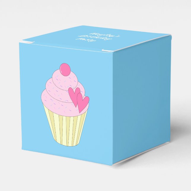 illusima Decorated Cupcakes Favor Box (Front Side)