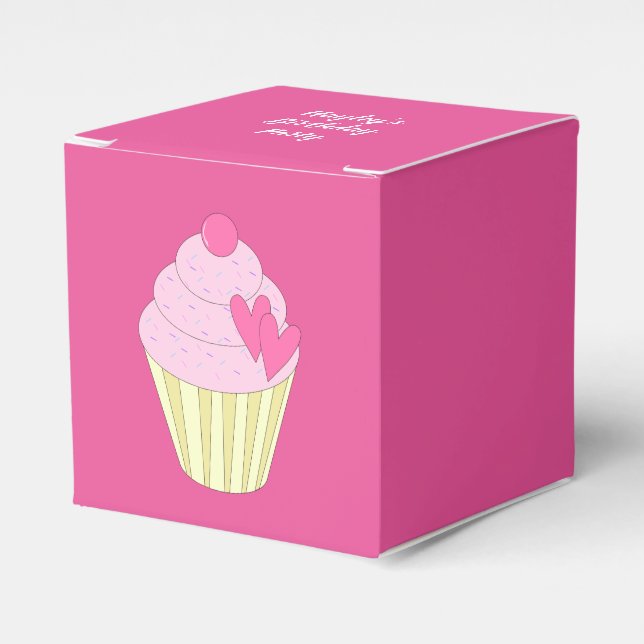 illusima Decorated Cupcakes Favor Box (Front Side)