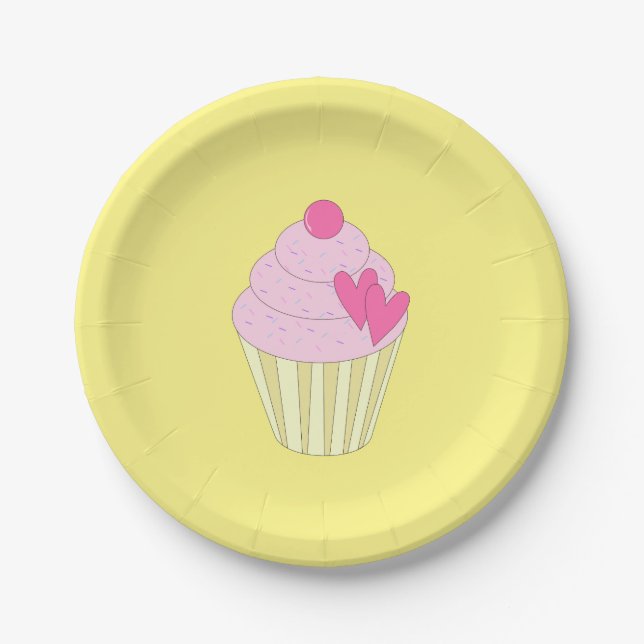 illusima Design Yellow Paper Plate (Front)