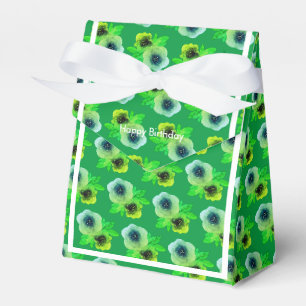 illusima Green Flowers Birthday Gift/ Favor Box