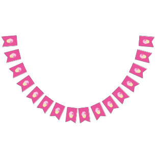 illusima Pink Bunting Flags