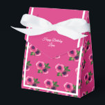 illusima Pink Flower Pattern Birthday Gift/ Favor Box<br><div class="desc">illusima White Ribbon Pink Flowers Pattern Birthday Party Gift Box/ Favour Box. Perfect for a child's themed birthday party.</div>