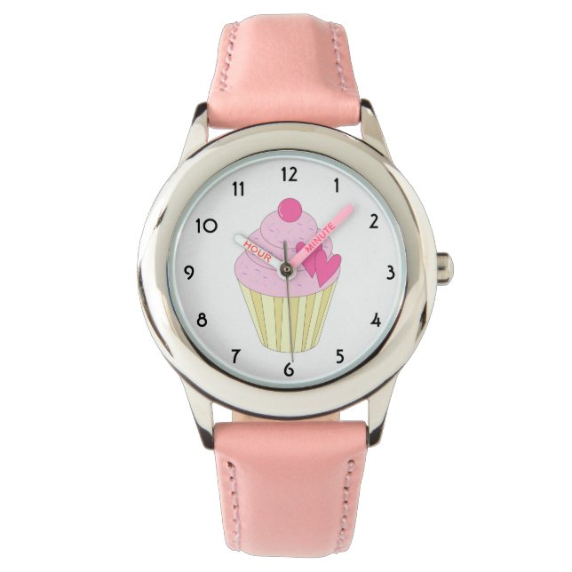 illusima Pink Hearts Kids Watch (Front)