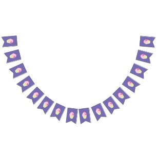 illusima Purple Bunting Flags