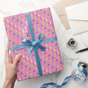 illusima Rainbow Love Hearts Wrapping Paper
