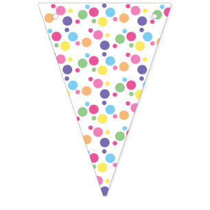 illusima Rainbow Spots and Dots Party Bunting Flags