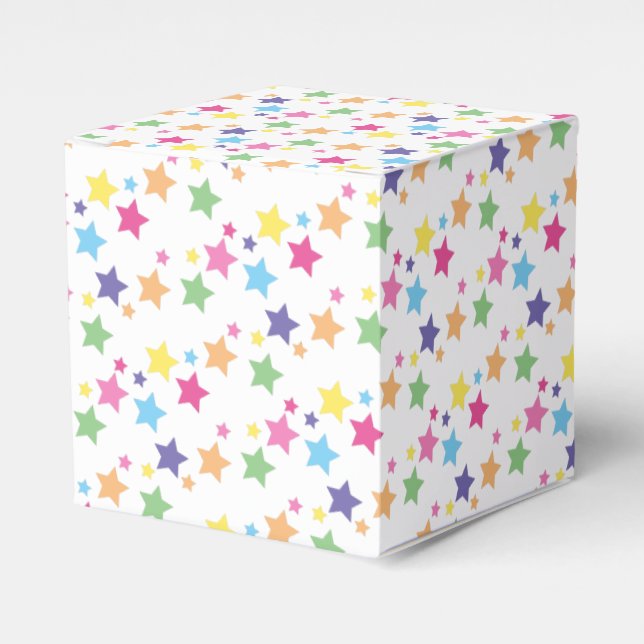 illusima Rainbow Stars Pattern Party Favor Box (Front Side)