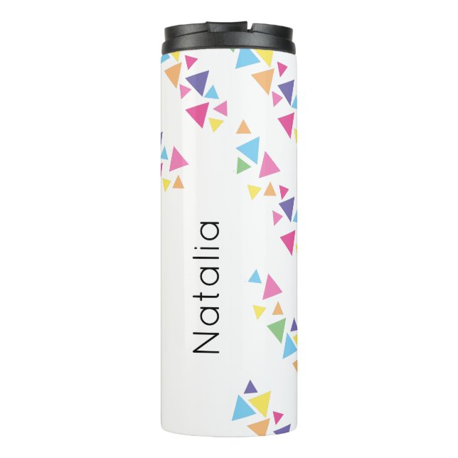 illusima Rainbow Triangles Diagonal Thermal Tumbler (Back)