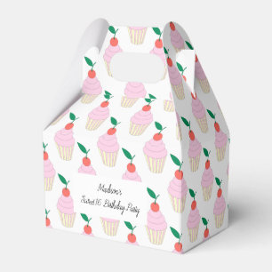 illusima Strawberry Frosting Cupcakes Sweet 16 Favor Box