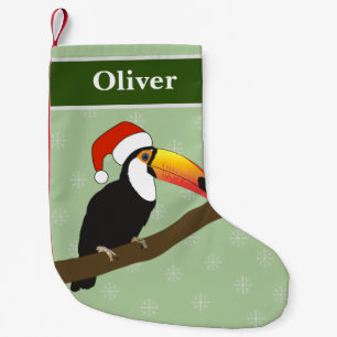 illusima Toucan Christmas Snowflakes Small Christmas Stocking