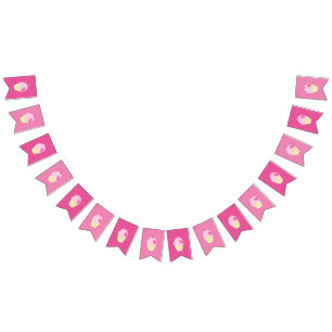 illusima Two Toned Pinks Bunting Flags