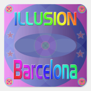 "ILLUSION Barcelona" Sticker! Square Sticker