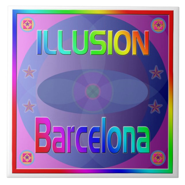 "ILLUSION Barcelona" Tile! Tile (Front)