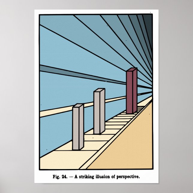 Illusion de perspective Poster (Devant)