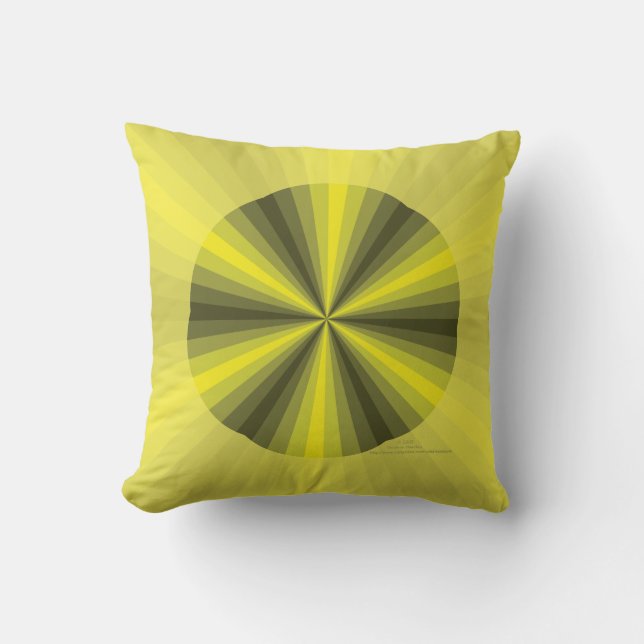 Illusion d'optique Coussin Jaune (Recto)