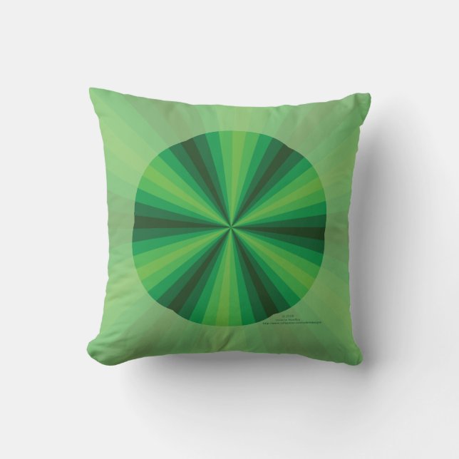 Illusion d'optique Coussin Vert (Recto)
