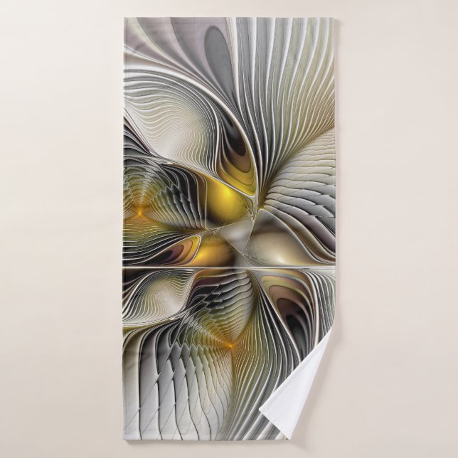 Illusion Optique Abstrait 3D Fractal Avec Profonde (Serviette de bain)