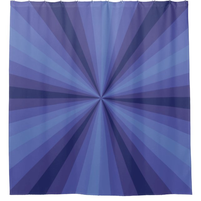 Illusion optique Rideau de douche bleu (Devant)