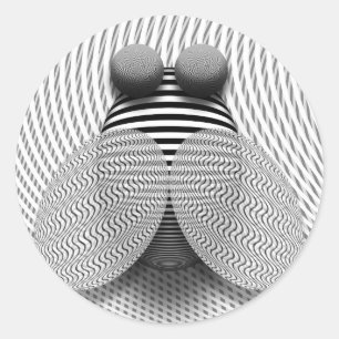 Illusion - The fly that won a debate Classic Round Sticker