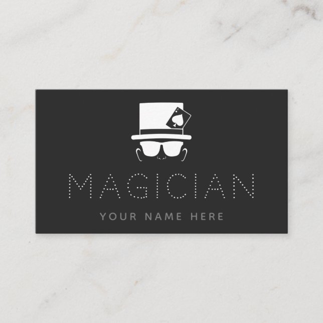 Illusionist Magician Magic Hat Card Tricks Trendy  (Front)