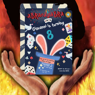 Illusions magiques Anniversaire Fête Invitation