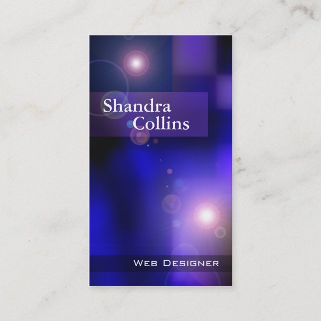 Illusions - Web Designer Tech Website Design Business Card (Front)