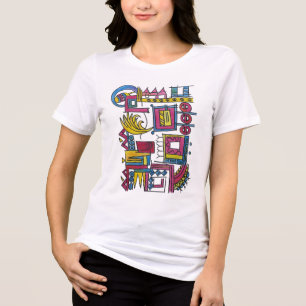Illusory-Whimsical Hand Painted Abstract Art Tri-Blend Shirt