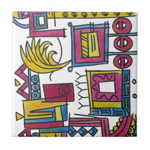 Illusory-Whimsical Modern Watercolor Art Tile