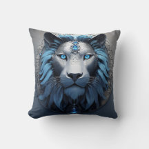 illustrate a geometric lion head in isometric styl