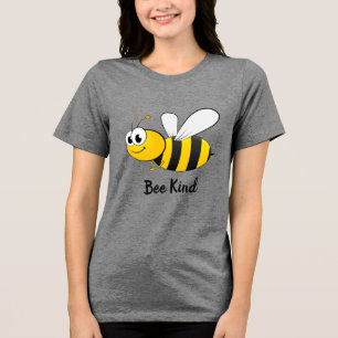 Illustrated Bee Background T-Shirt Tri-Blend Shirt