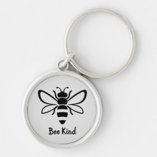 Illustrated bee keychain