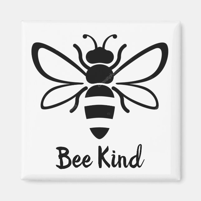 Illustrated bee  magnet (Front)