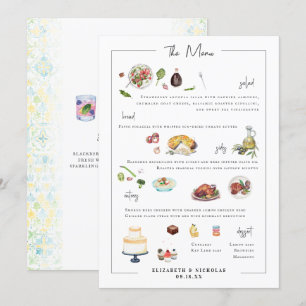 Illustrated Bespoke   Wedding Menu