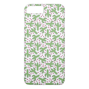 Illustrated Cactus & Pink Flowers Pattern iPhone 8 Plus/7 Plus Case