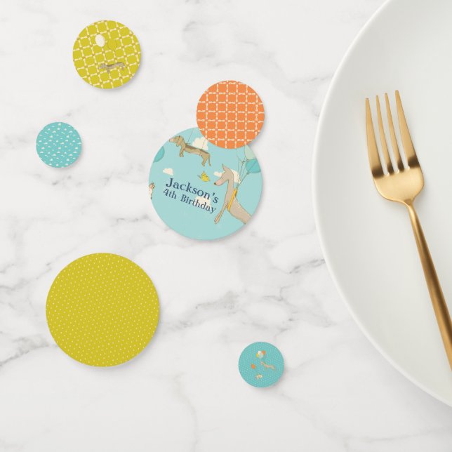 Illustrated Chien Enfants Anniversaire Confetti (Groupe)