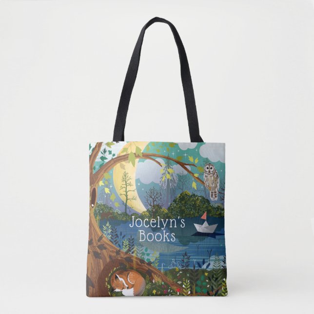 Illustrated Children’s Book Bag (Front)