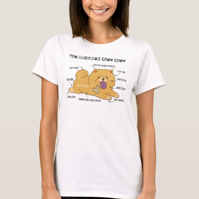 ILLUSTRATED CHOW White  T-Shirt (Créateur téléchargé)