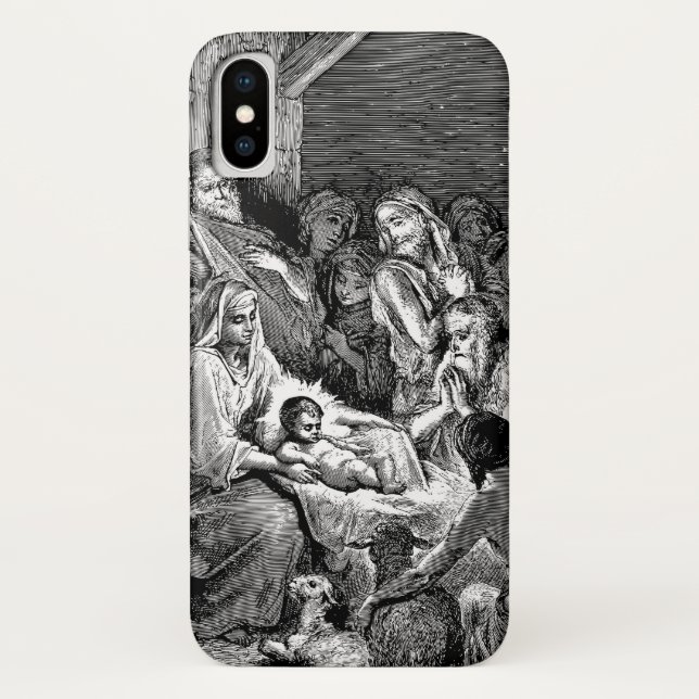 Illustrated Christmas Nativity Scene Case-Mate iPhone Case (Back)