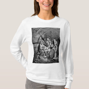 Illustrated Christmas Nativity Scene T-Shirt