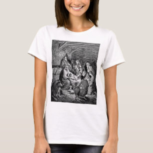 Illustrated Christmas Nativity Scene T-Shirt