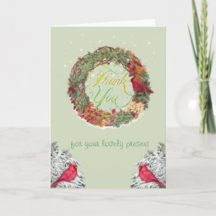 Illustrated Christmas Thank You  greeting Card