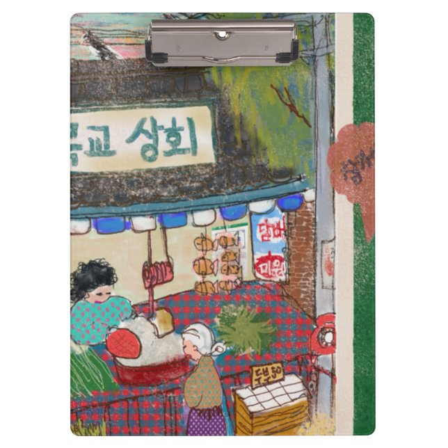 Illustrated Clipboard – Colorful Pattern Design (Front)